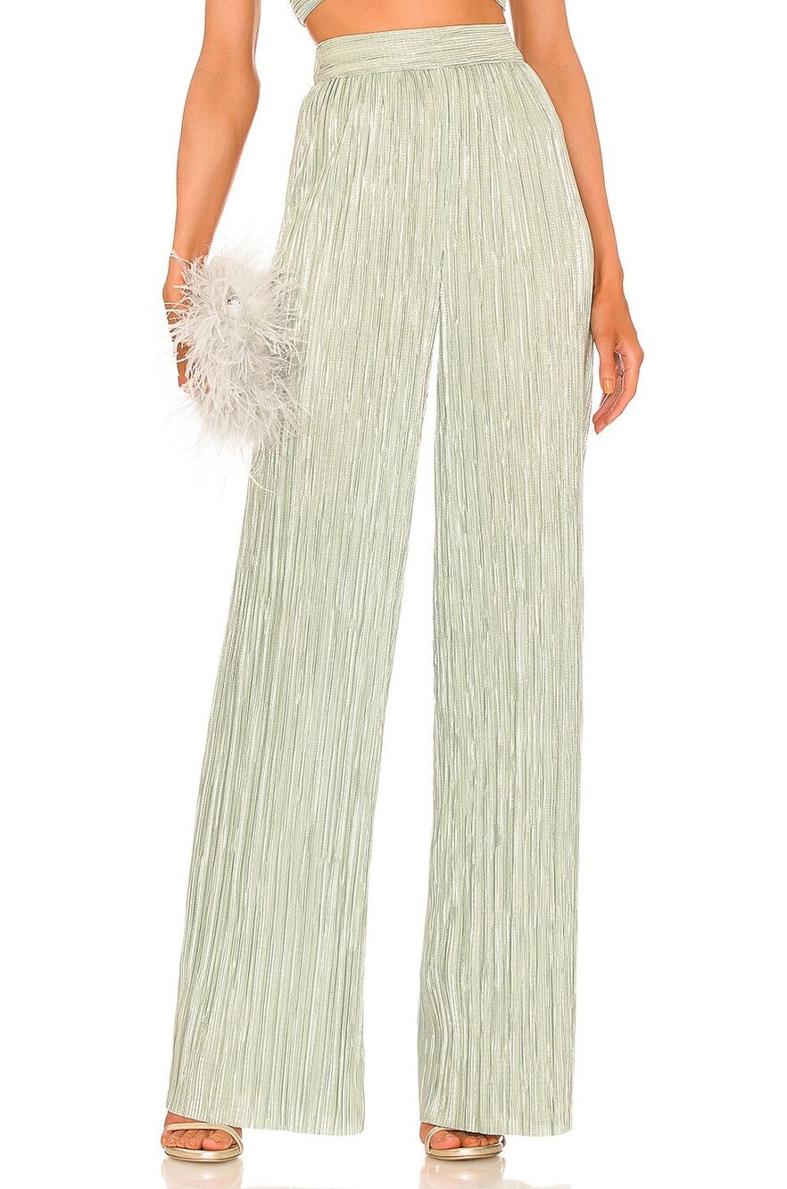 Sabina Musayev Shimmery Mint Ross Pants Size XS NWT
